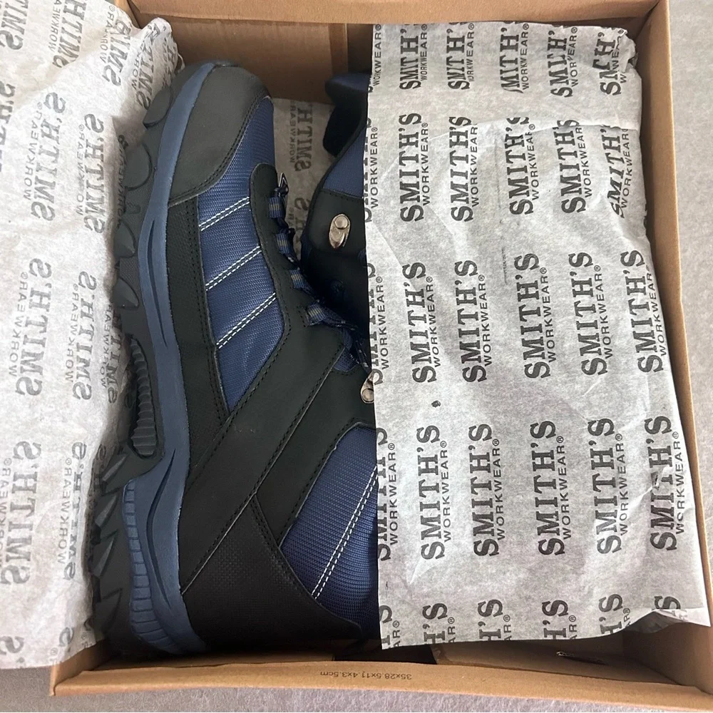 Smith's Workwear Waterproof Trail Hiking Boots Men’s Size 10.5 Navy Blue